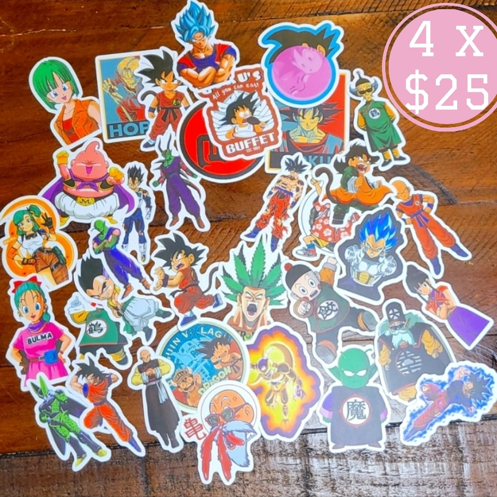 (10) DRAGON BALL Z anime stickers
